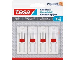 Tesa Serie - Zelfklevende Spijker voor Behang en Stucwerk - Wit - 1kg x4