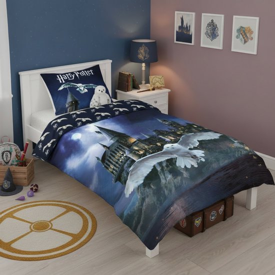 Harry Potter Dekbedovertrek - Katoen - 140x200cm - Kussensloop 60x70cm van Good Morning — afbeelding 2