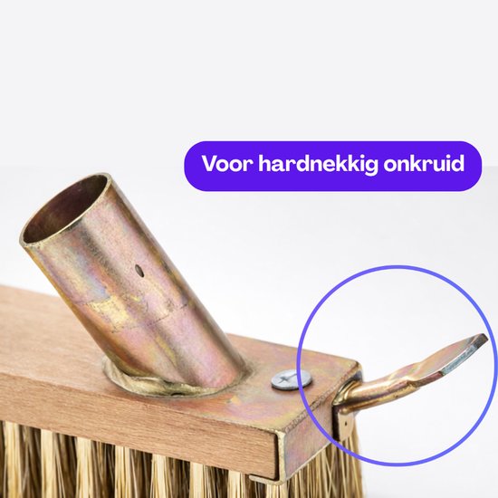 Onkruidborstel - Onkruidverwijderaars - Voegenborstel - Staalborstel - 3 stuks - Onkruidkrabber - Voegenkrabber - Onkruidborstel met Schraper van Merkloos	 — afbeelding 2
