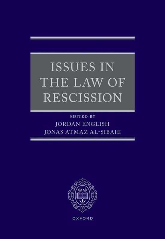 Issues in the Law of Rescission - cover
