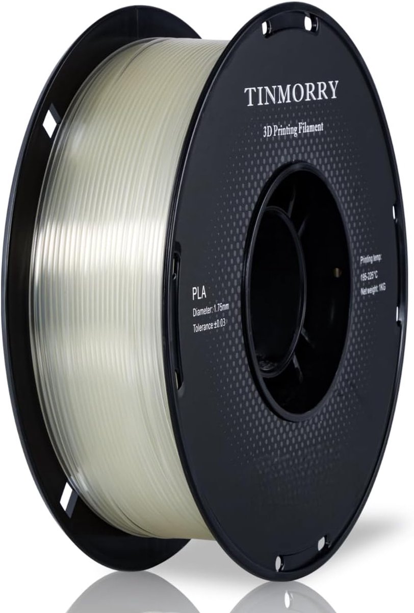 3D Print Filament - PLA Draad - Snel Printen - Weinig Kromtrekken - 1.75mm 1kg - Transparant