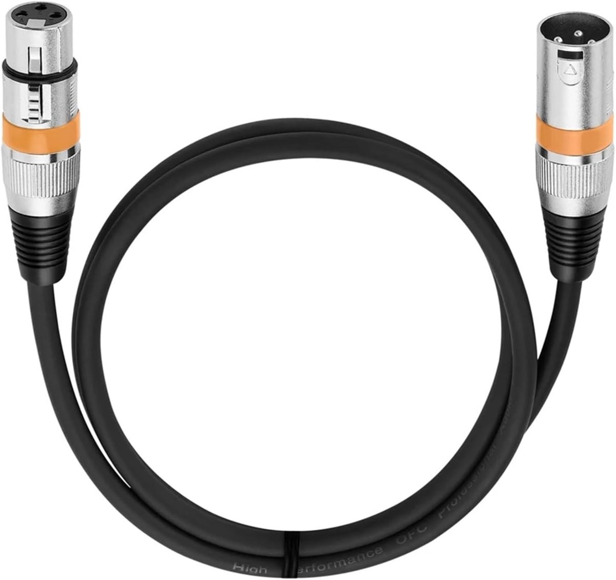 XLR Kabel - Microfoon Kabel - Symmetrische Audio - Afgeschermde Verbinding - 15 Meter - Oranje