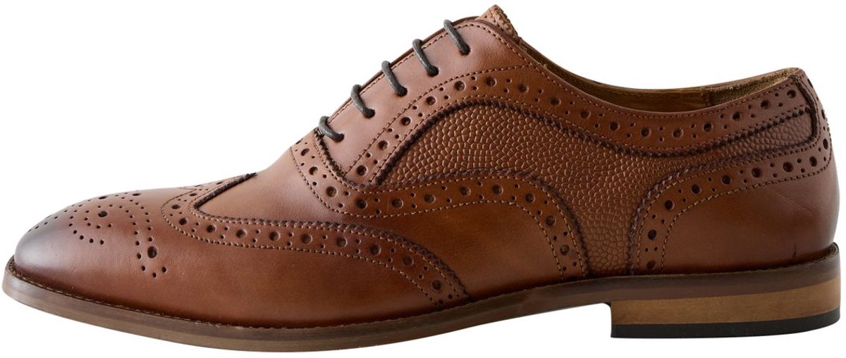 Next - Heren - Leren brogue-schoenen - Bruin