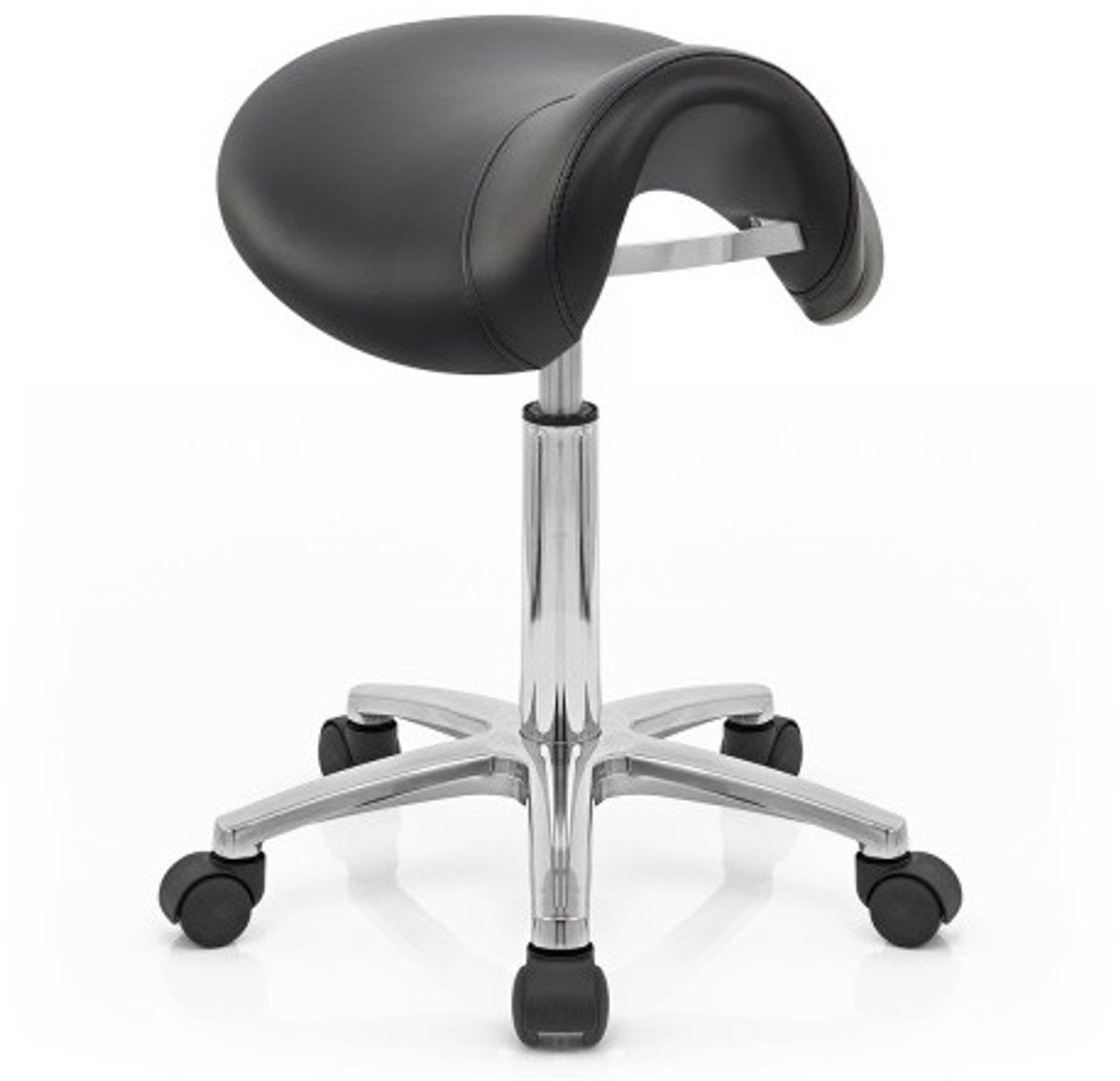Novicum Vita zadelkruk kappersfiets - Zwart -Medium gasveer zithoogte 49 tot 67cm - Groot zadel - kapperskruk