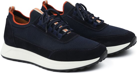 Suitable Sneaker Suede Donkerblauw (navy) - Maat 42 - Heren