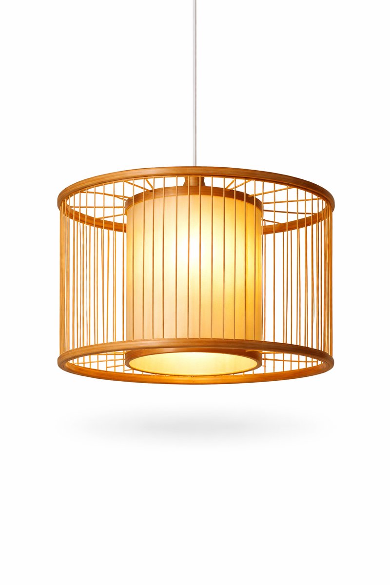 Bamboe Hanglamp – Ø40 cm – Japandi – Licht naturel – Handgemaakt – XL – E27