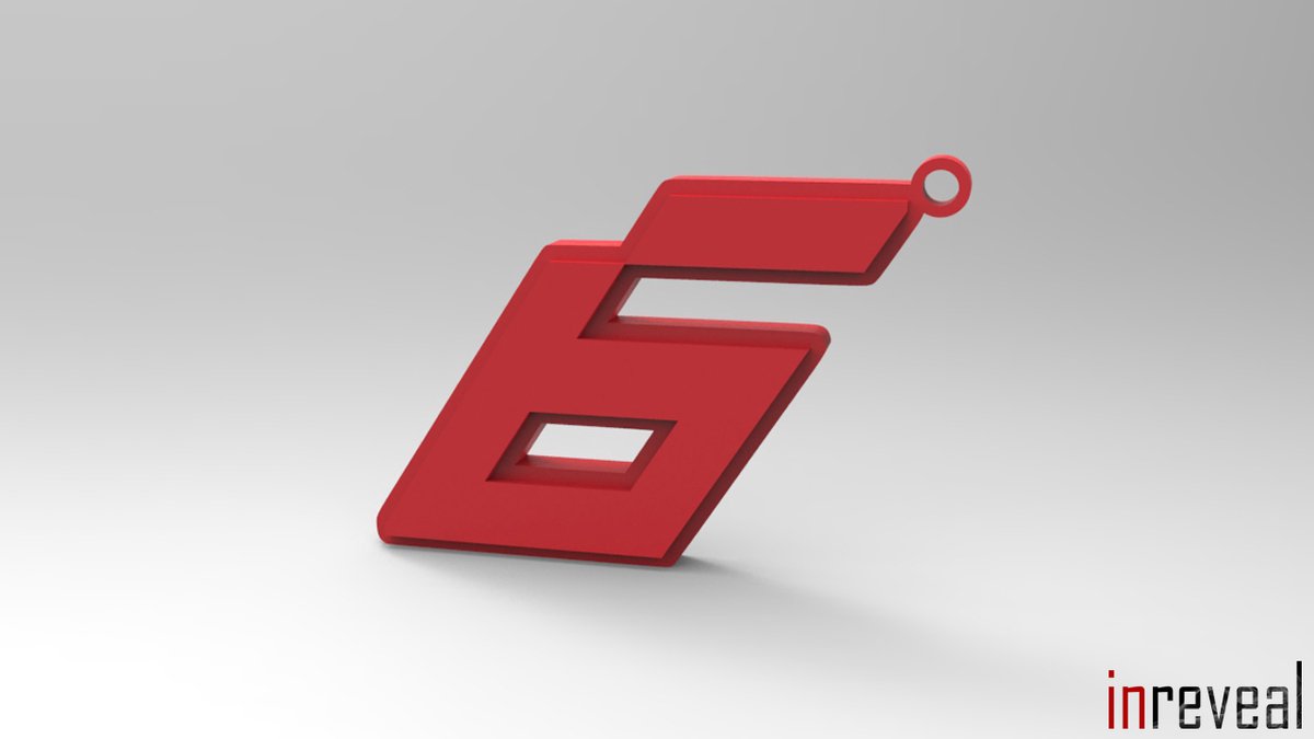 Sleutelhanger F1 '6' Isack Hadjar (Formule 1) - 55x38x5 mm - Rood