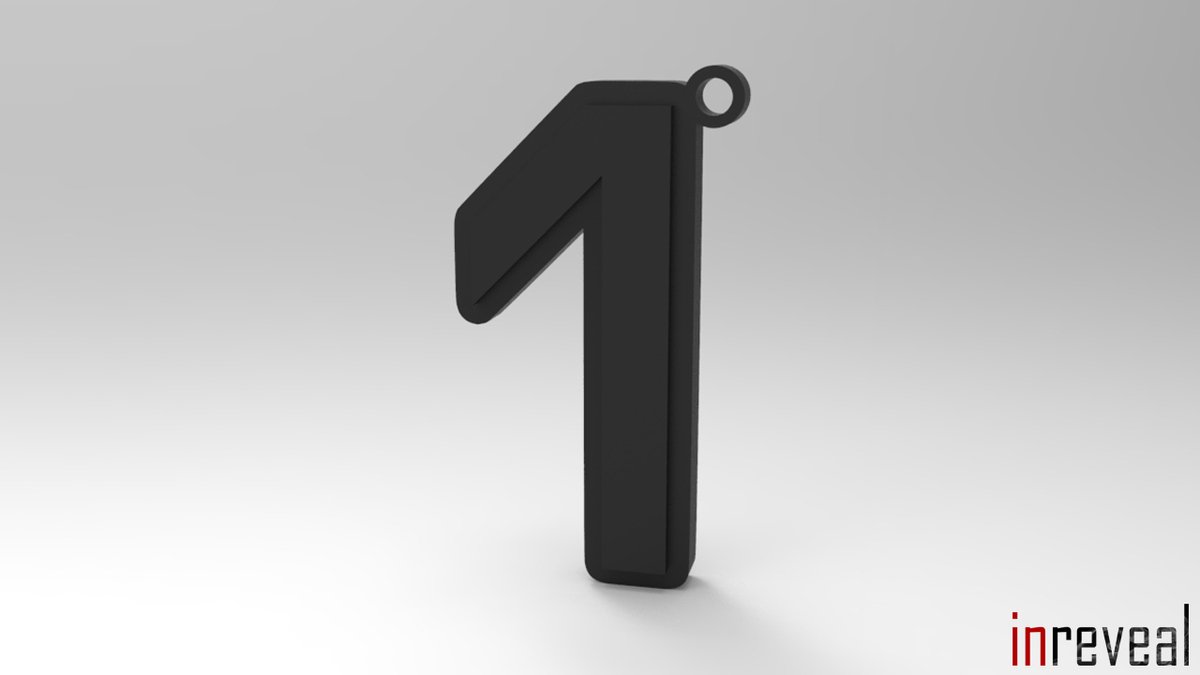 Sleutelhanger F1 '1' Lando Norris (Formule 1) - 25x45x5 mm - Zwart