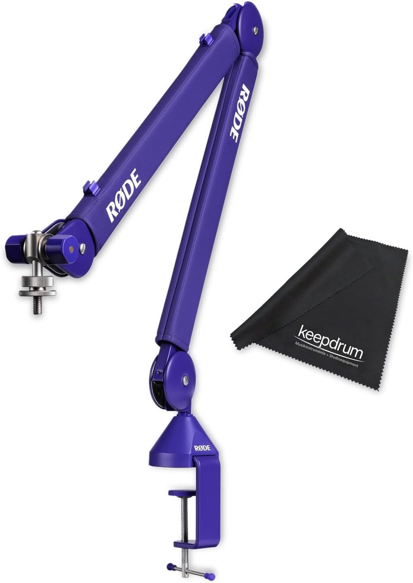 Microfoon Arm - Studio Arm - Content Creatie - Stabiele Positionering - 94cm Bereik - Paars