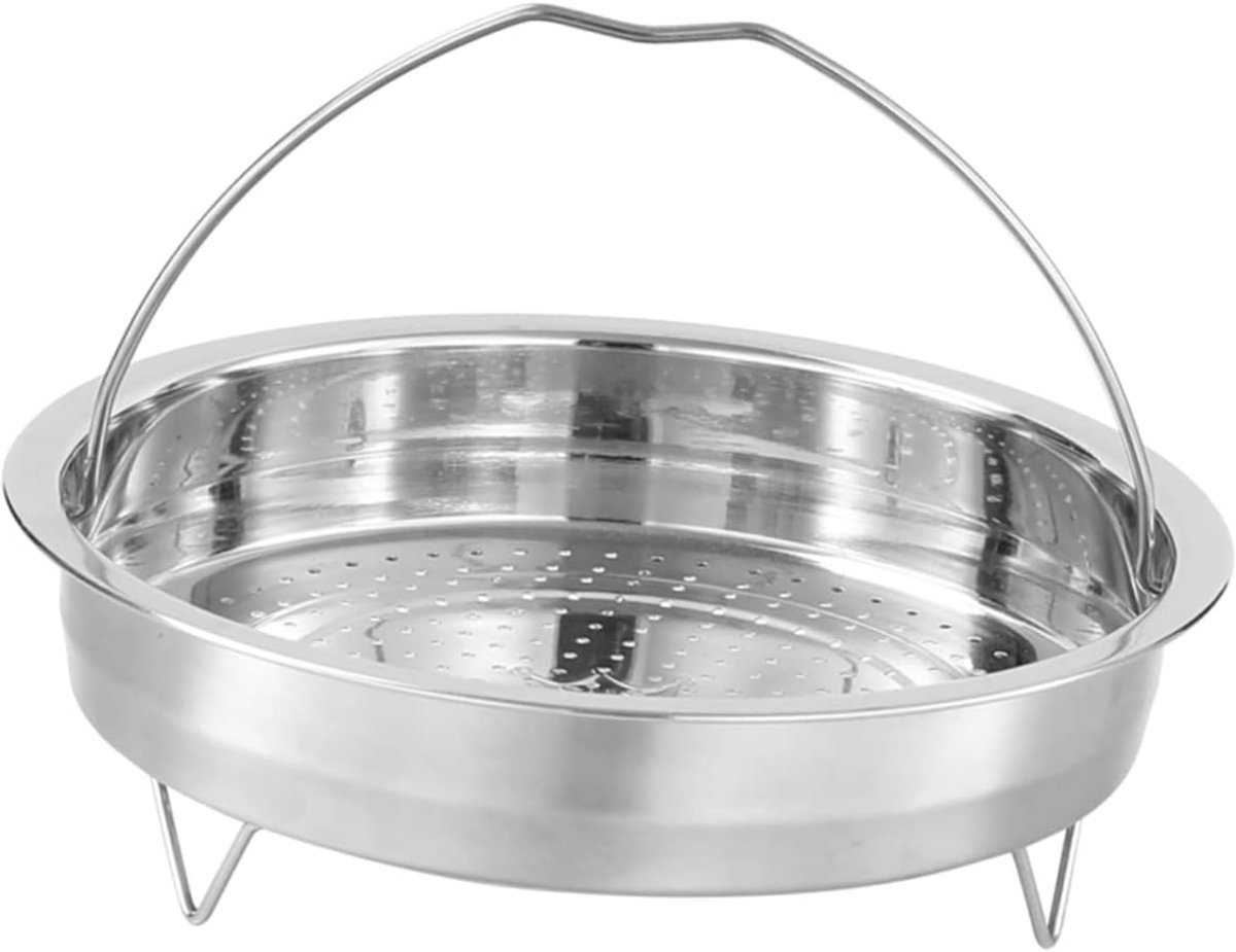 Rvs Stoommandje Stoomrek Keuken Gezond Koken Verdikt Materiaal 22cm Diameter Zilver