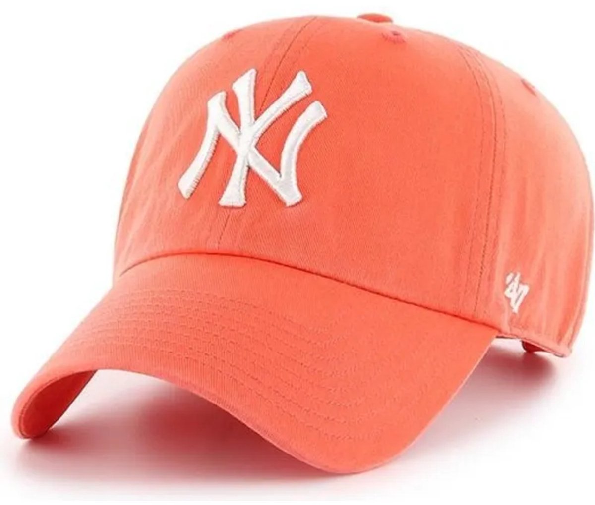 47 Brand - Honkbal Pet - Baseball Cap - Clean Up - Lifestyle - New York Yankees - B-RGW17GWSNL-GU - Grapefruit