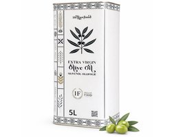 Hellas Food Olijfolie 5 liter Extra Vierge - Koudgeperst – Blend uit Peloponnesos – Volfruitige Smaak – Rijk aan Antioxidanten – Ideaal voor Koken & Salades