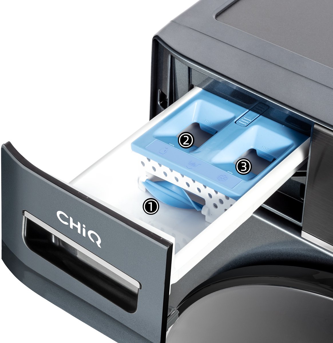 CHiQ CFL90-14586IM3XA - Wasmachine - 9 KG - Space Pro - 16 programma's - AI Smart - Stoomwassen & Quick Wash - 12 jaar garantie op motor - Energieklasse A — afbeelding 4