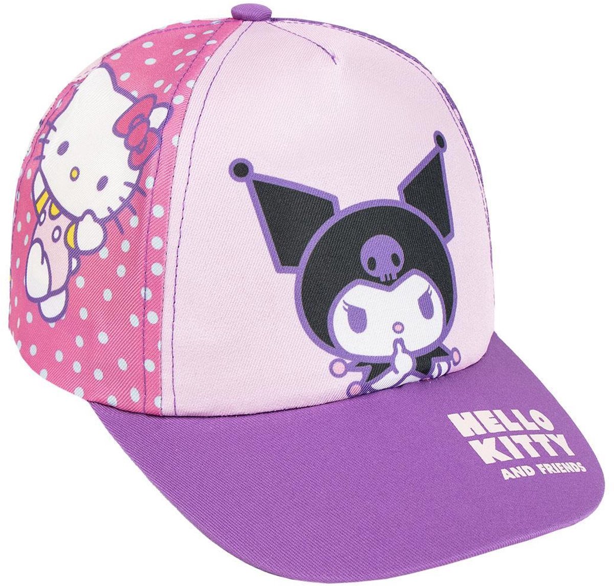 Hello Kitty Kuromi Pet Kinderen – Paars Roze Cap – Verstelbaar – Meisjes