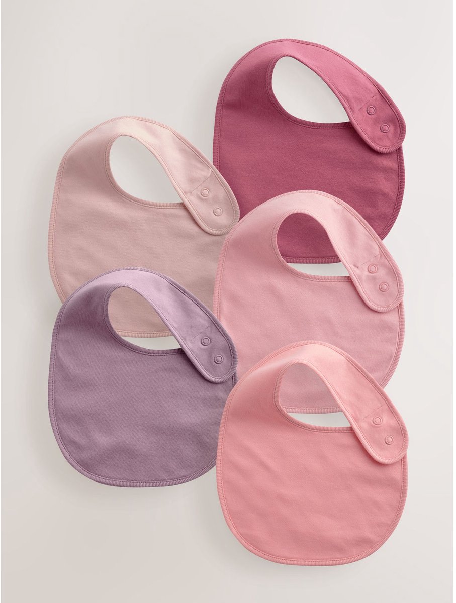 Next - Meisjes - Set van 5 babyslabbetjes - Roze