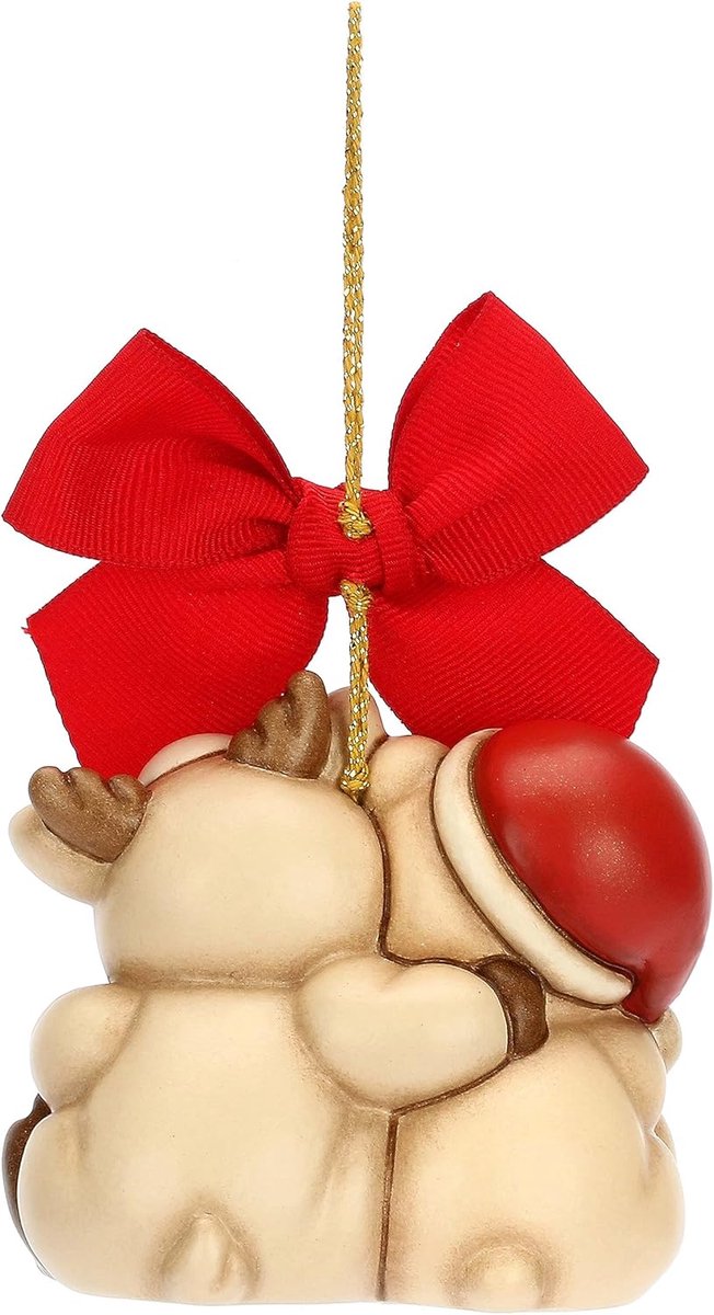 Kerstdecoratie Teddy Rendier - Kerstbeeldje Huis - Feestelijke Sfeer - Handgemaakt Decoratief - 73 x 5 x 7 cm - Meerkleurig – foto 2