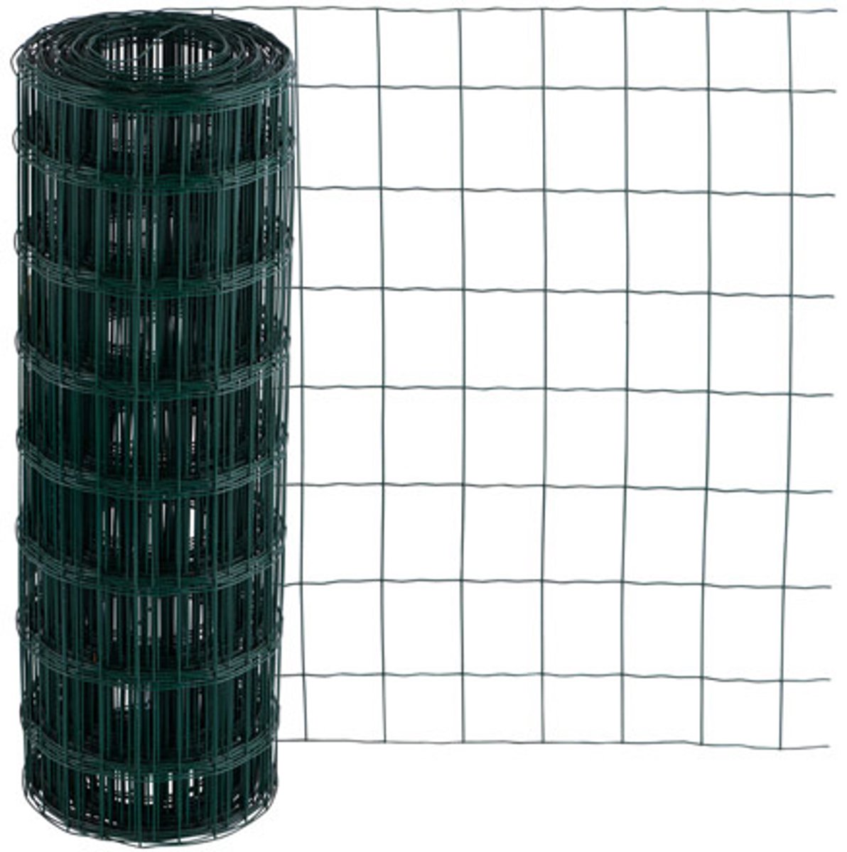 Tuingaas Rol 25m 60cm hoog - 100x75mm maaswijdte Draaddikte 2.1mm - groen geplastificeerd