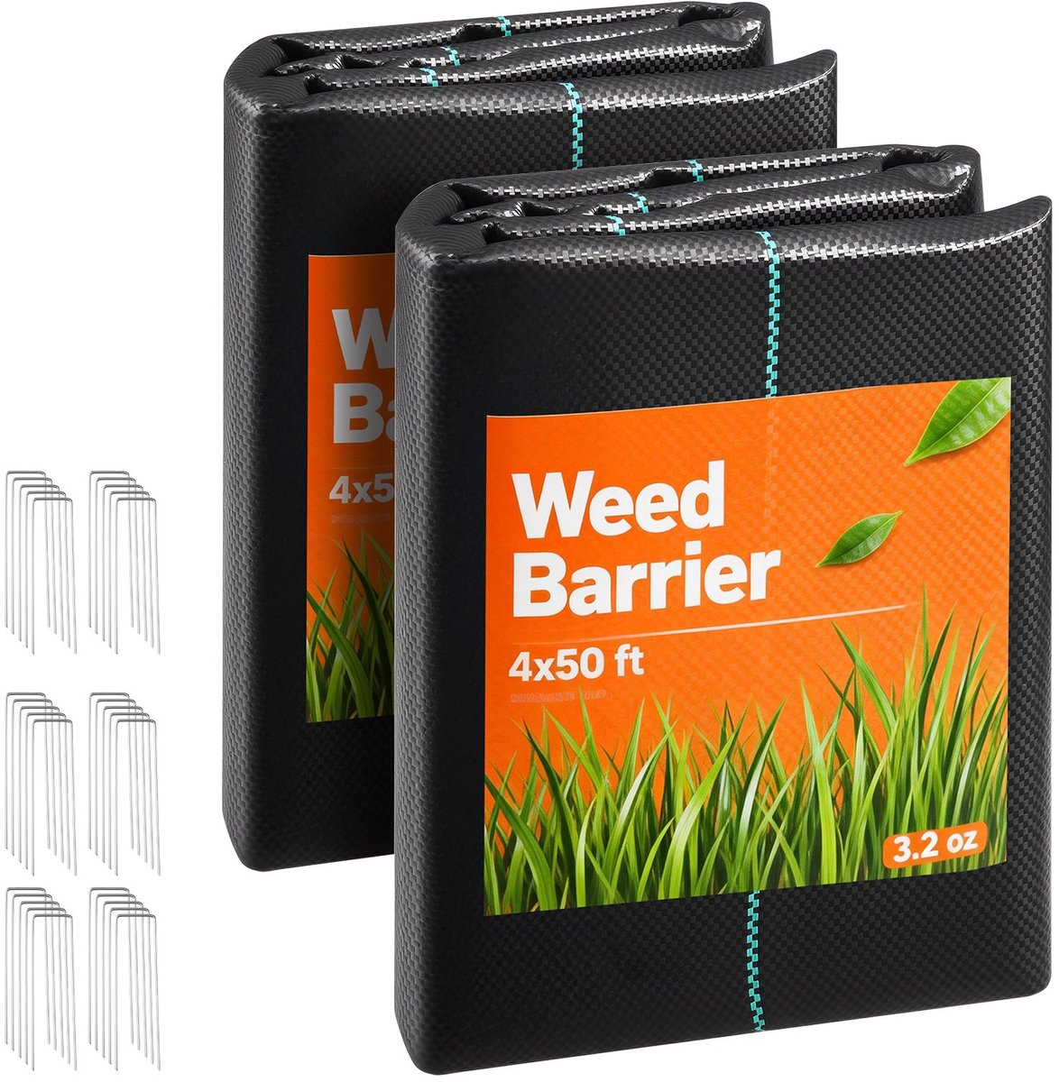 Onkruiddoek & Worteldoek - Tuinvlies - 2 Rollen - 1,2 x 15,2 m Per Rol - 90 g/m² Polypropyleen - Lucht- en Waterdoorlatend - Onkruidbarrière - Zwart