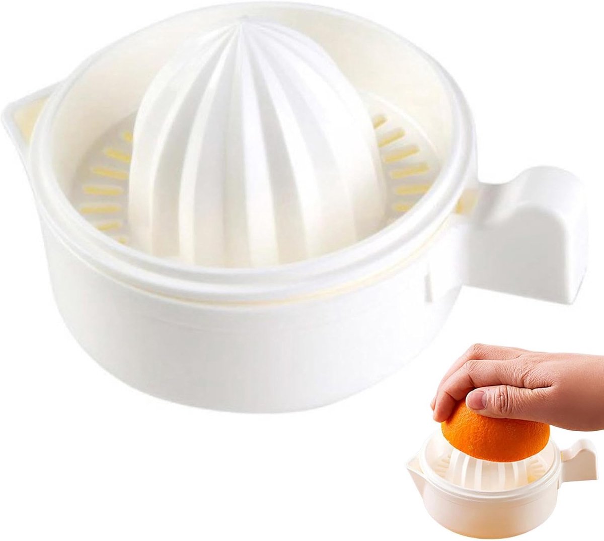 Handige Citruspers - Sapmaker Keuken - Verse Sappen Maken - Met Opvangbakje - 135 x 75 cm - Wit