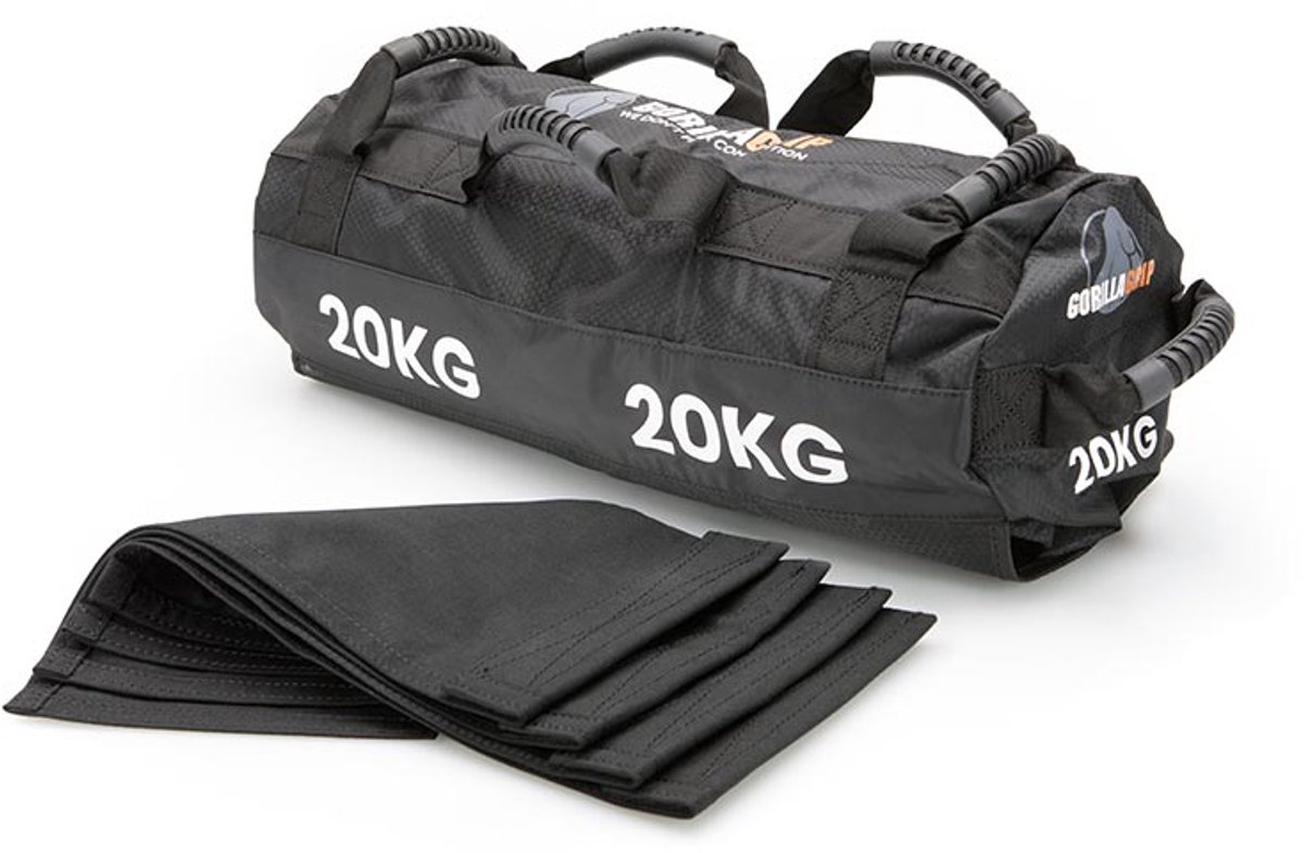 GorillaGrip Competition Sandbag 20 kg – Hyrox Trainings Zandzak – Zonder Vulling – Met Handvatten & Binnenzakken