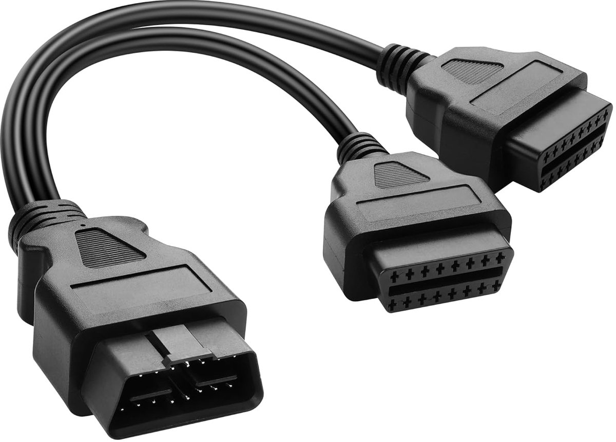 OBD2 Y-splitter kabel - Verlengkabel diagnostiek - Twee apparaten tegelijk - Zuurstofvrije koperen kern - 03 meter
