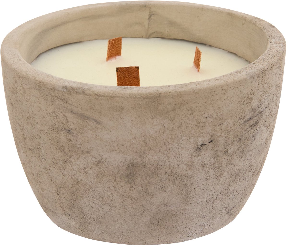 Atmosphera Sao Citronella Geurkaars in keramische pot - Ø13xH8cm - 160g - Brandtijd 6u