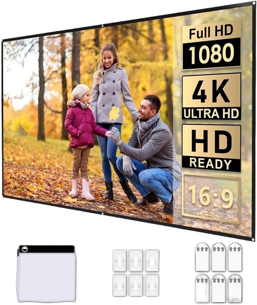 Projectiescherm - Thuisbioscoop Scherm - Film Avond - Optische Coating - 120 Inch 16:9 - Zilvergrijs