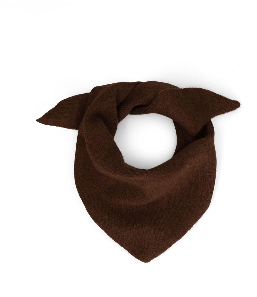 Manfield - Dames - Bruin triangel sjaaltje - Maat 1