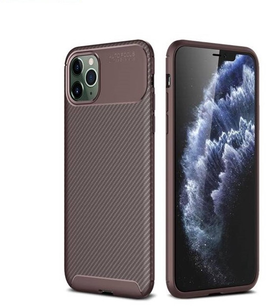 Cityhoesje-iPhone 11 Pro Siliconen Carbon hoesje – Backcase
