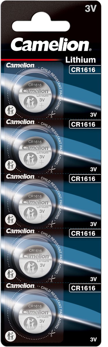 CR1616 Knoopcel 5 Stuks 3V Lithium Batterij - Camelion