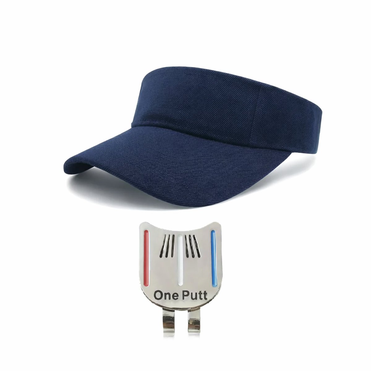 Golf Zonneklep + Putting Alignment Tool - Zonneklep Dames - Donker Blauw - Zonneklep Heren - Golf Accessoires - Golf Spullen