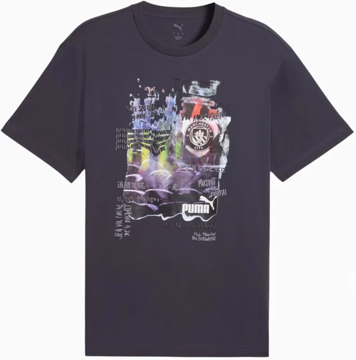 T-shirt Puma Man City Heren Mcfc Lw Football Nrgy+ T-shirt Grijs