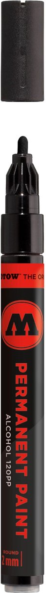 Molotow 120PP Marker Zwart 2mm - Sneldrogend & Duurzaam