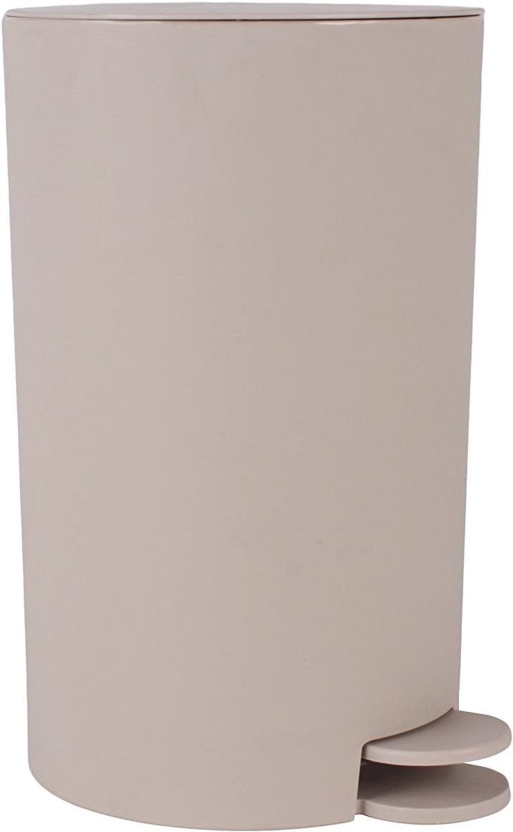 Afvalemmer met Pedaal - 3 Liter - Taupe - Compact en Handig voor Huis of Kantoor