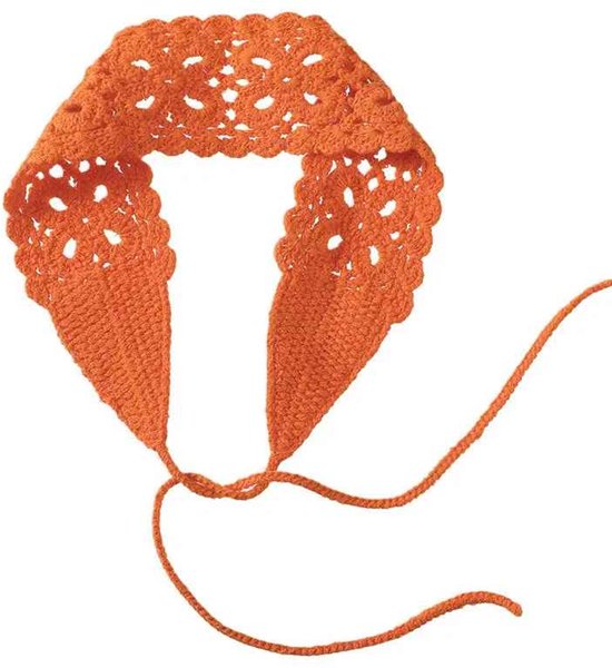 Oranje Gebreide Haarband Dames – Koningsdag / WK Accessoire – Gehaakte Haarband Oranje