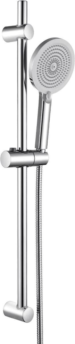 Auralum max Doucheset met Handdouche - 70 cm Glijstang - Handdouche Ø 12.6 cm - 4 straalstanden - Doucheslang 150 cm - Complete Glijstangset - Chroom