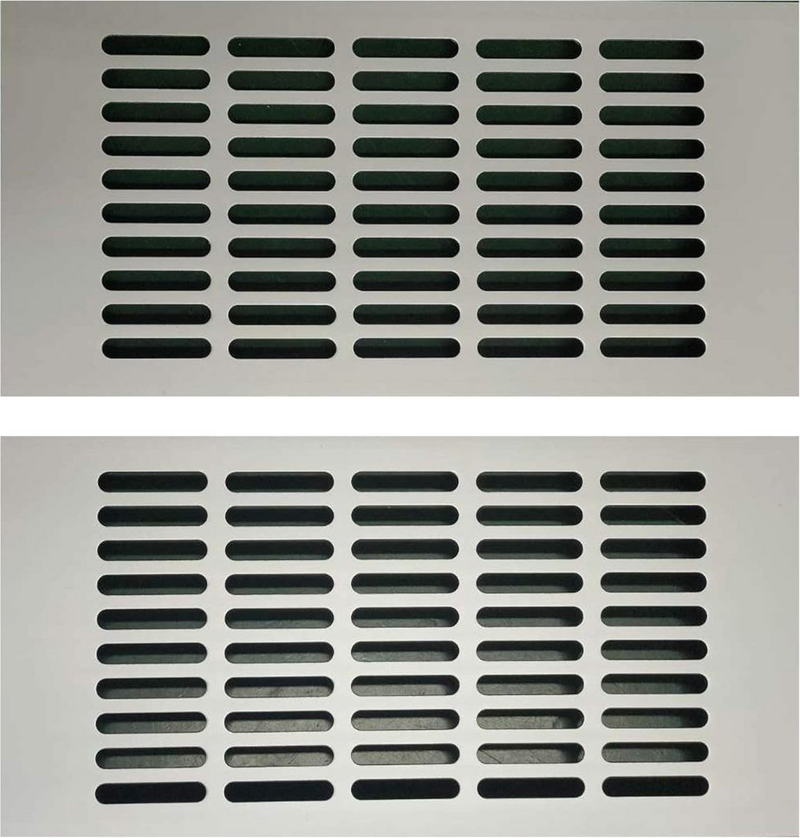 Ventilatierooster Set van 2 - Rechthoekig Perforated Ventilatie-Cover met Insectenbescherming