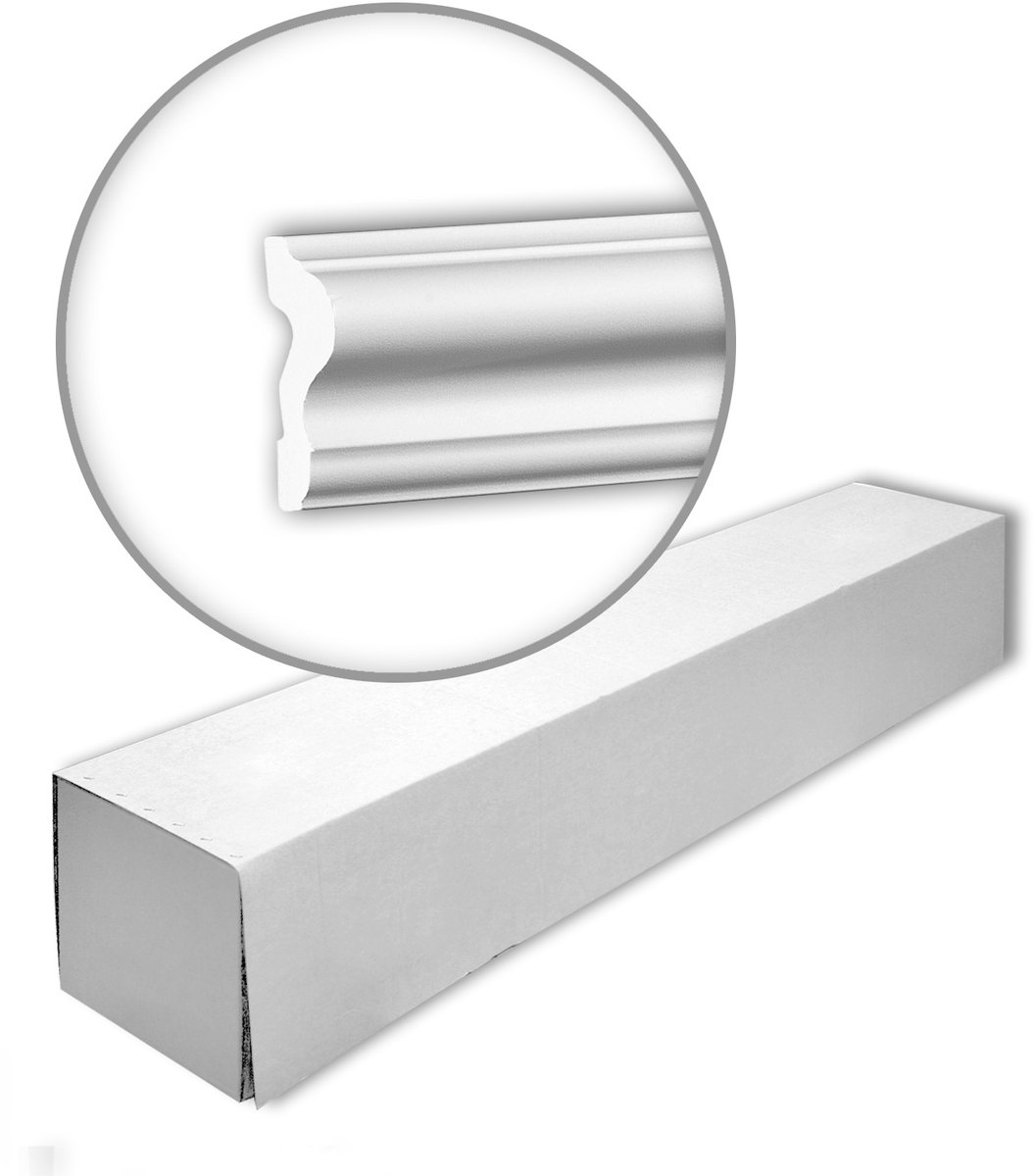 Profhome 651302 1 doos 24 stukken Wandlijst Lijstwerk Sierlijst neo-classicisme stijl wit 48 m