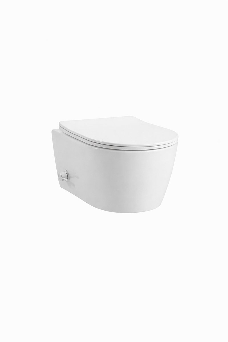 Bidet Hangtoilet mat wit rond Tornado/rimless | Kayvit