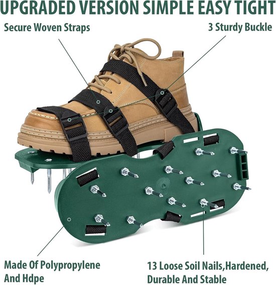 Gazonbeluchtingsschoenen - Schoenen Met Spijkers Voor Gazon- En Tuinbeluchting - ééN Maat Voor Iedereen - Sandalen Met Spikes Voor Het Beluchten Van Gras In Tuin - Terras En Erf van Merkloos	 — afbeelding 5