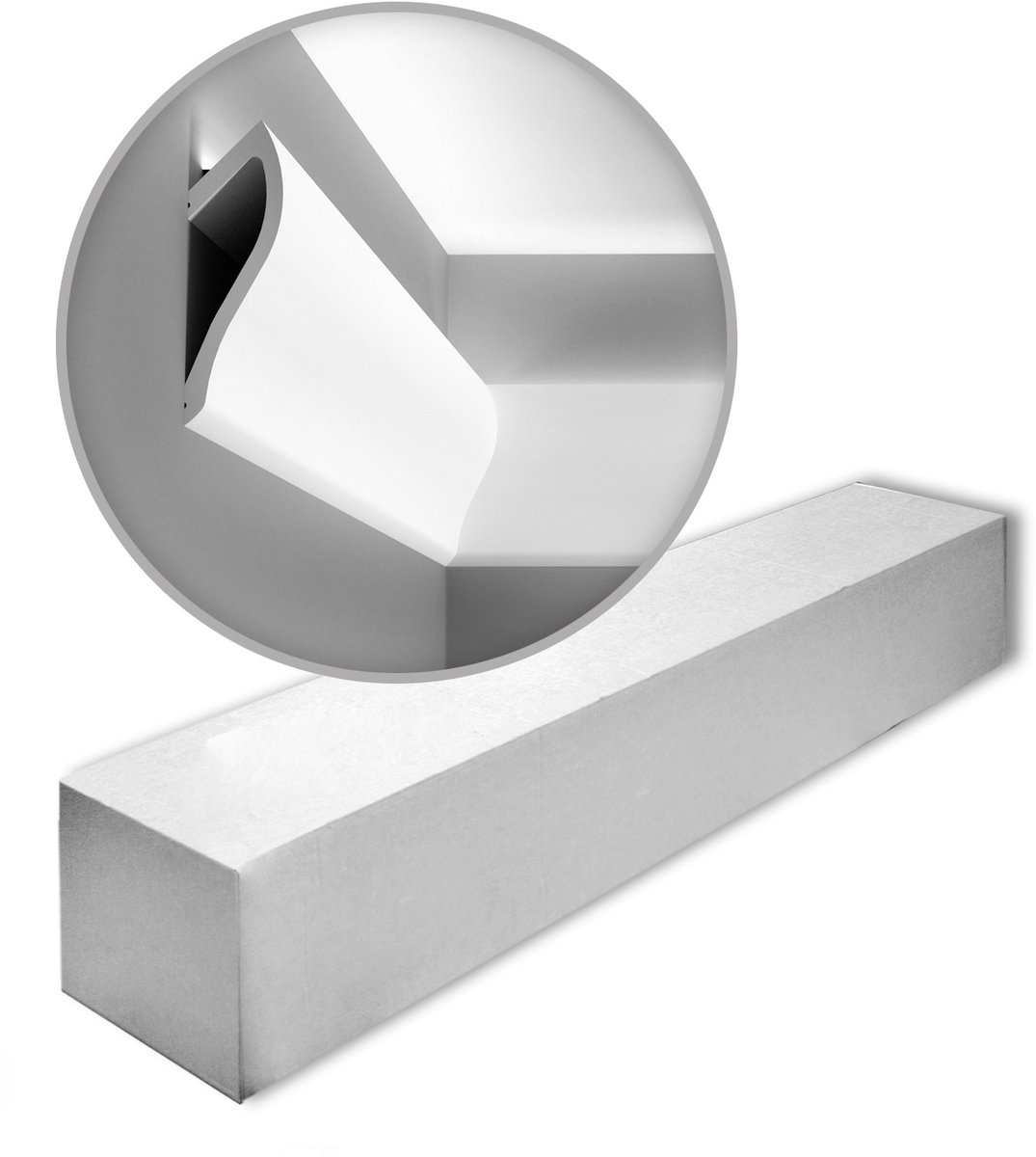 1 doos 8 Designer Sierlijsten Origineel Orac Decor C371 Shade Ulf Moritz LUXXUS Plafondlijsten Kroonlijsten voor indirecte verlichting 16 m