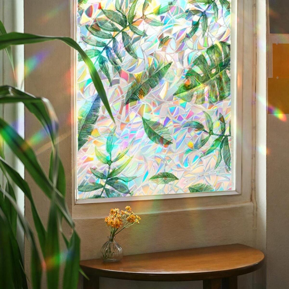 Zelfklevende Raamfolie - Inkijk werend - Zelfklevende Raamdecoratie - 40 x 118cm - Statisch - Eenvoudige montage - decoratieve 3D-raamfolie