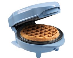 Bestron Wafelijzer - AMW500B - 550W - Mini wafel - Anti aanbaklaag - Blauw - 5 jaar garantie