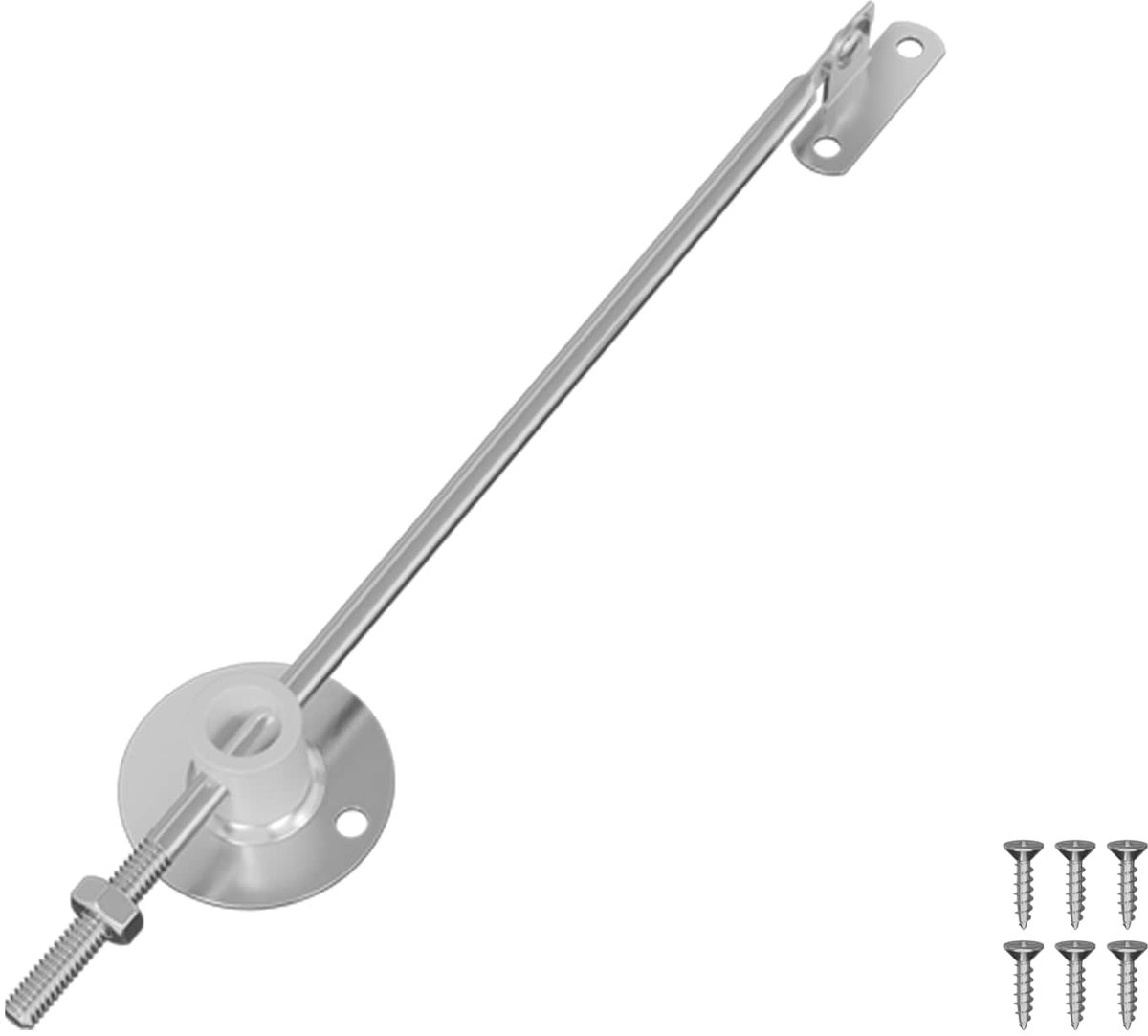 vidaXL - Deksel - ondersteuningsscharnier - 12 - pcs - Zilver - 194 - x - 36 - x - 18 - mm