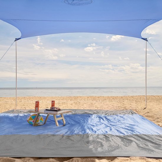 Grote Strandtent Zonnescherm 9 x 10 FT met Verlengde Stangen en Zandzakken - Ideaal voor Familievakanties en Camping van SUN NINJA — afbeelding 3