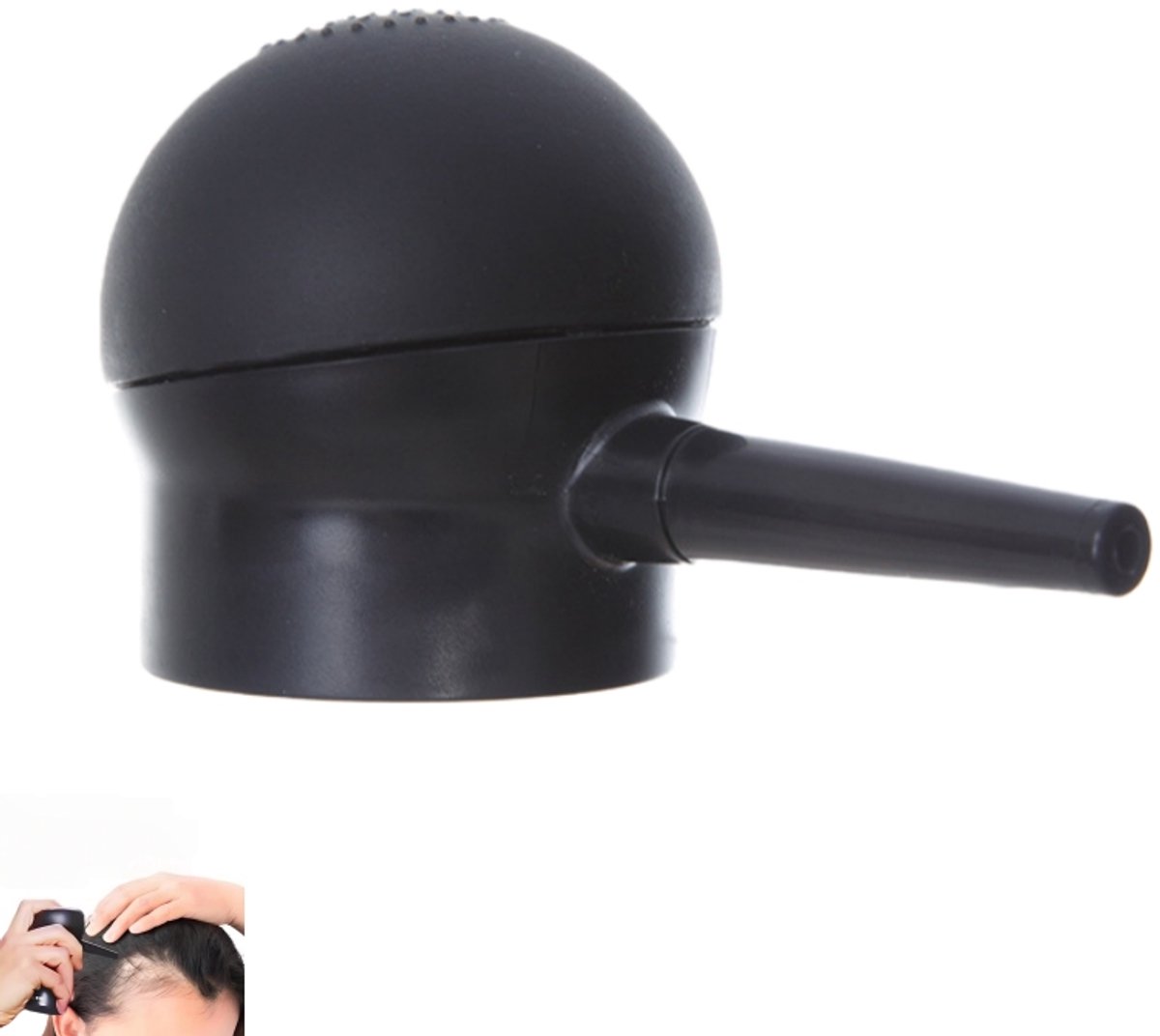 Haarfiberspray-applicator – haarvezel applicator - mondstuk voor haarvezels - voor mannen en vrouwen - 10.5×5.5cm - zwart