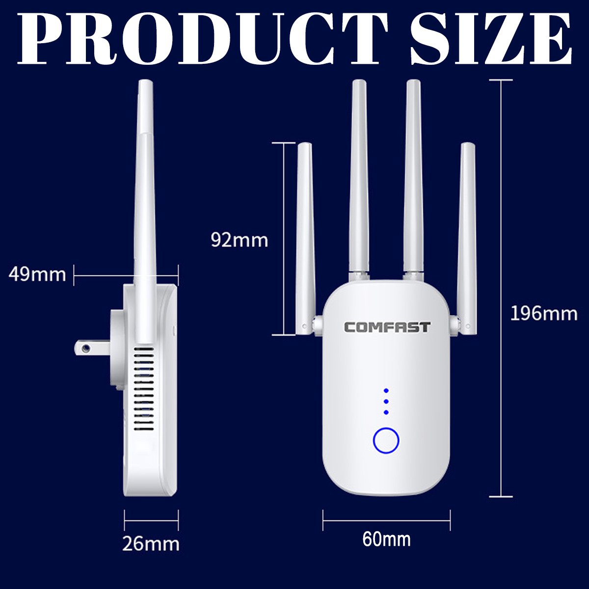 Everium AX3000 Wi-Fi-repeater met 4 Antennes tot 3000 Mbps - afbeelding 3