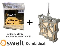 Oswalt - Vetblokhouder & vetblokken - 1stuk/5stuks - Buitenvogelvoer
