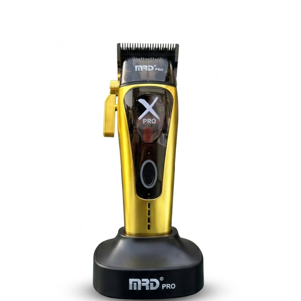 MRD Pro Professionele Tondeuse – Gold Titanium Faper Blade – Vector Motor 11.500 RPM – Zero Gap – Draadloos – Inclusief 8 Magnetische Opzetkammen