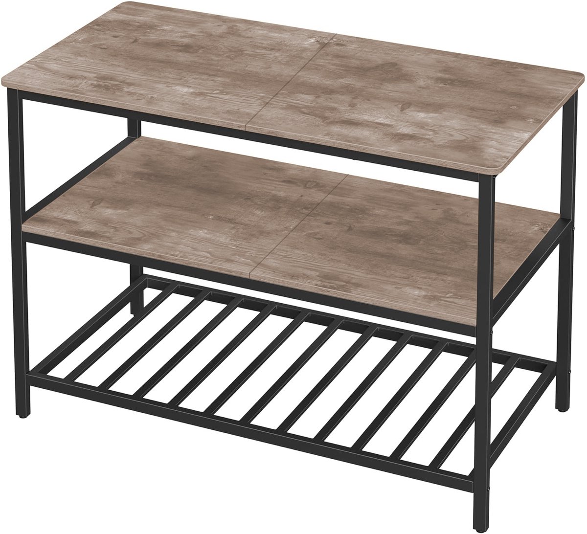 Hoppa! Keukeneiland | Greige - Staal – 120 x 52 x 90 cm (BxDxH)